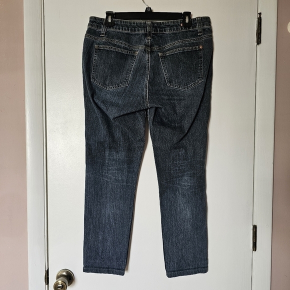 Cabi capsule dark-wash mid-rise ankle cropped slim stretch jeans Size 8 - Picture 4 of 7